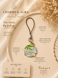 World Traveler Globe Charm Keychain – Golden Travel Accessory