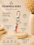 Retro Soda Can Charm Keychain – Cute Star Bag Accessory