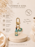 Ocean Breeze Beer Bottle & Pearl Shell Charm Keychain