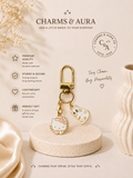 Cute Cat Duo Charm Keychain – Pink Bow & Kawaii Cat Charms