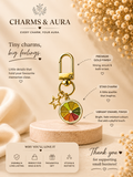 Colorful Citrus Slice & Star Charm Keychain – Golden Pop